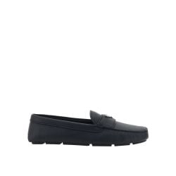 Prada Drive Schwarze Leder Slipper von Prada