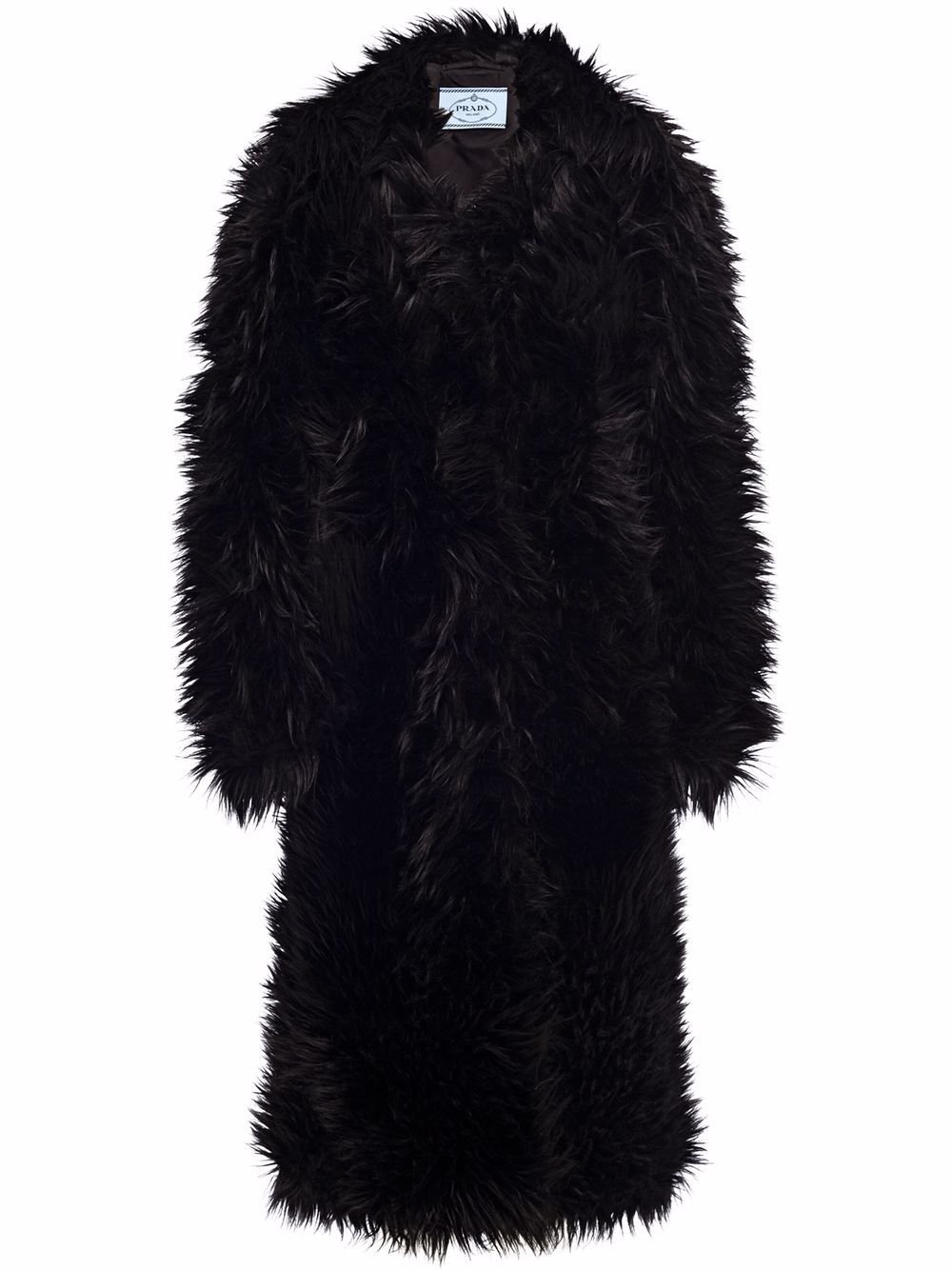 Prada Einreihiger Mantel aus Faux Fur - Schwarz von Prada