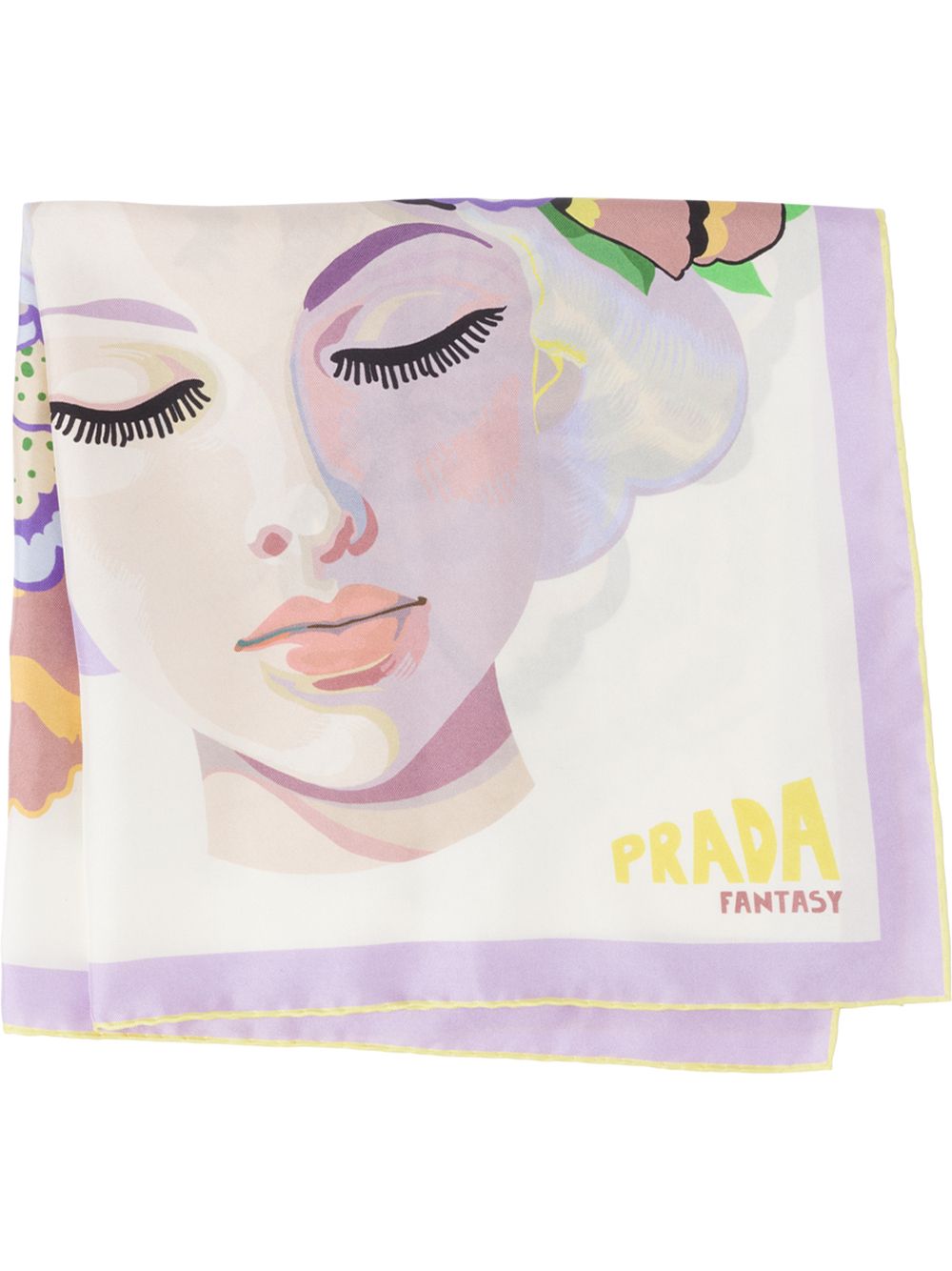 Prada 'Fantasy' Schal mit Blumen-Print - Rosa von Prada