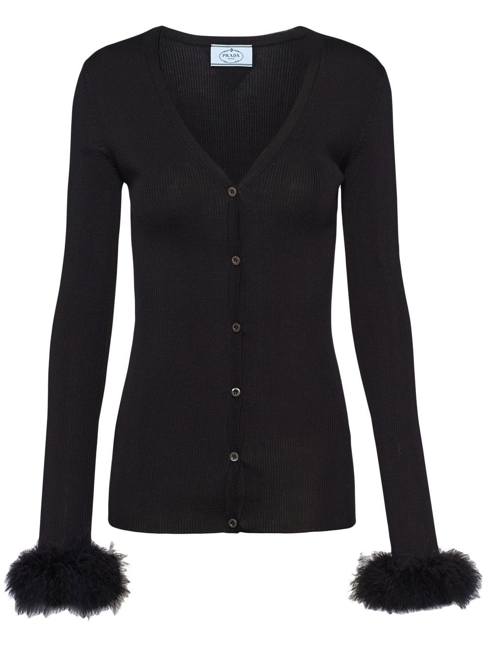 Prada Gerippter Cardigan - Schwarz von Prada