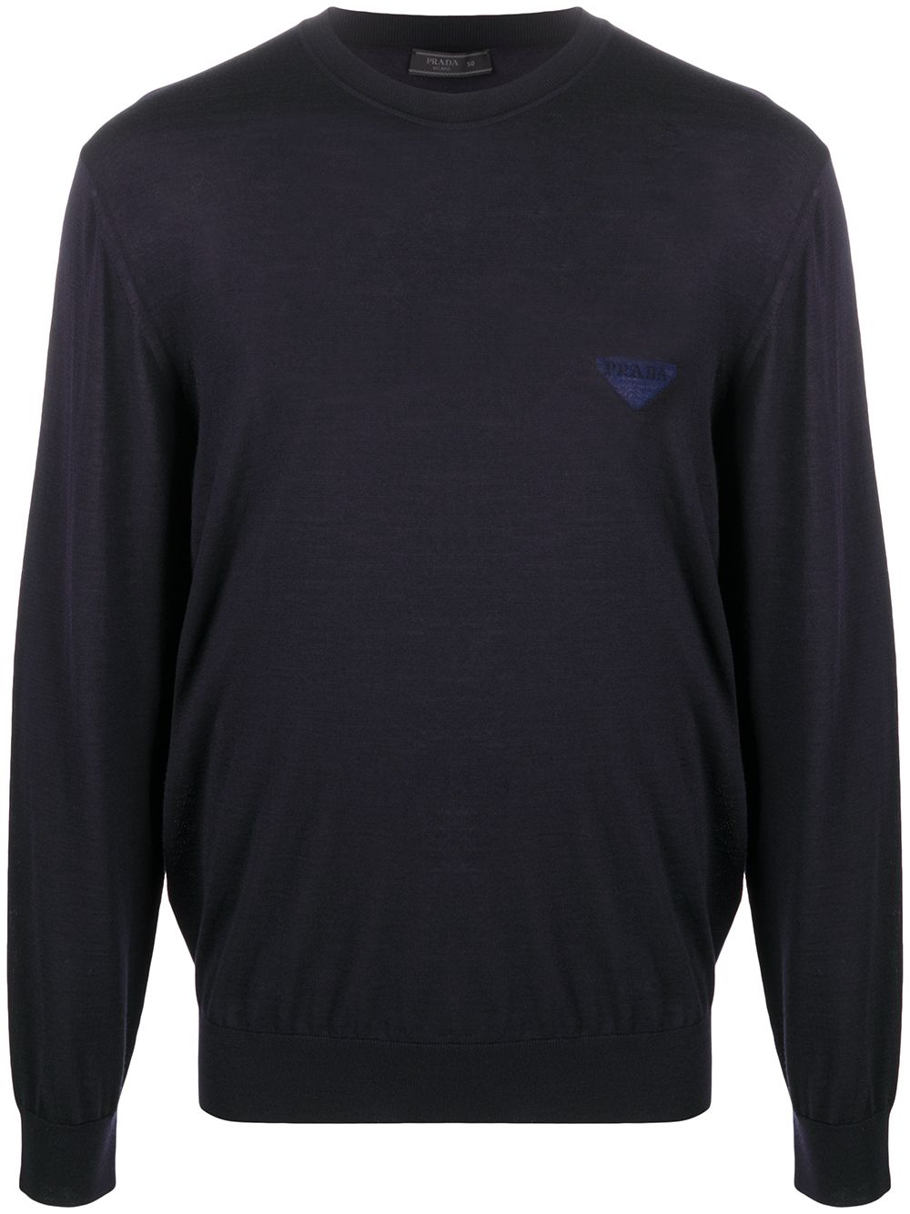 Prada Gestrickter Pullover mit Logo - Blau von Prada