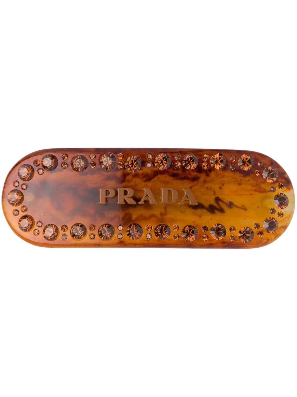 Prada Haarspange mit Logo - Braun von Prada