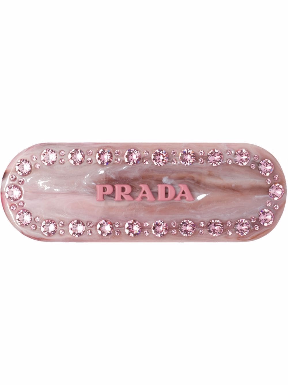 Prada Haarspange mit Logo - Rosa von Prada
