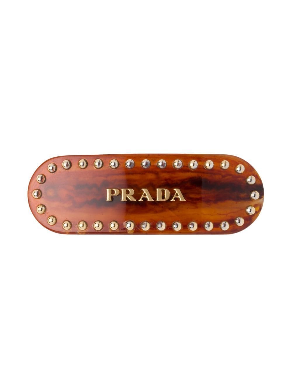 Prada Haarspange mit Nieten - Braun von Prada