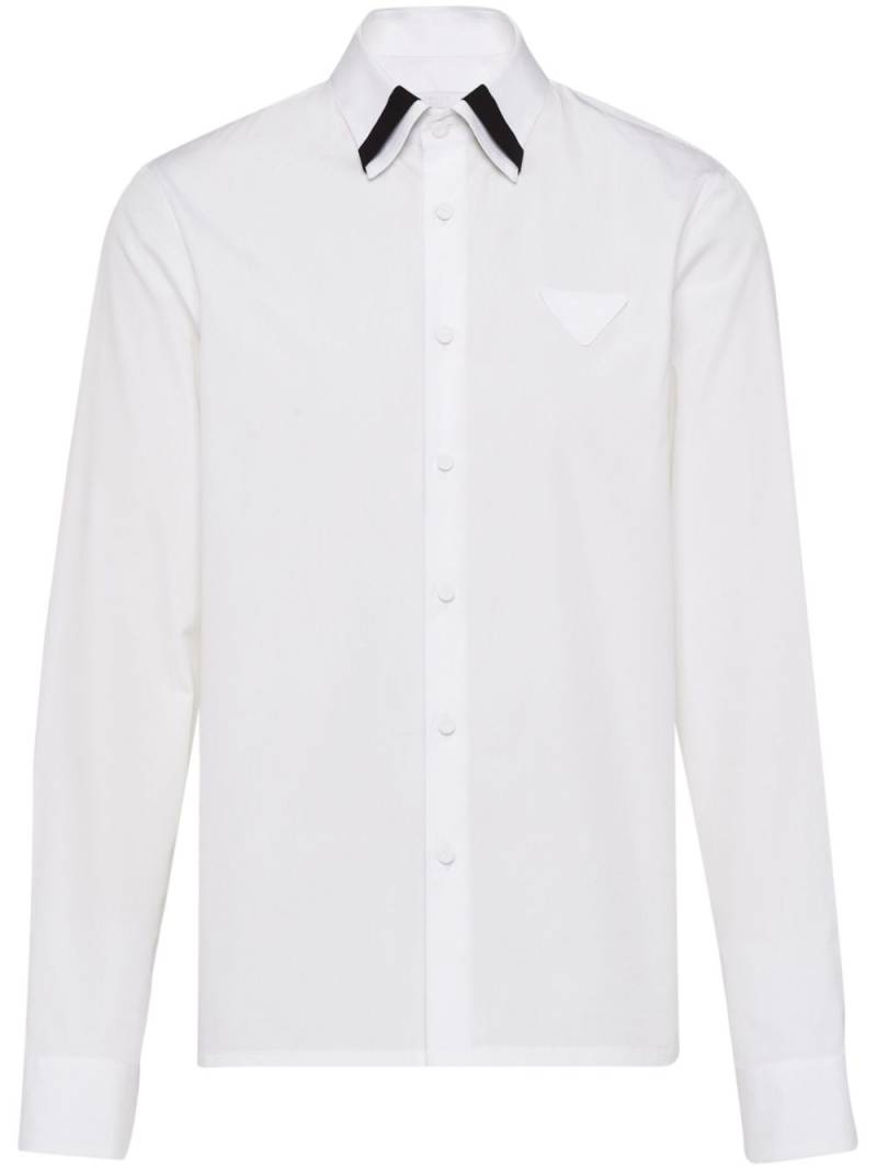 Prada Hemd mit Logo-Patch - Weiß von Prada
