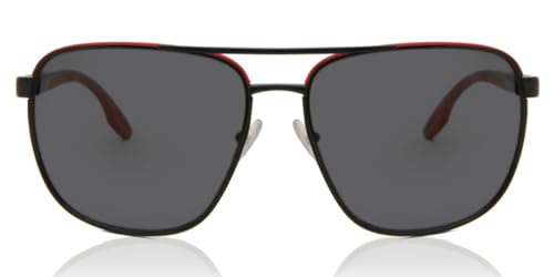 Prada Herren 19G02G Sonnenbrille, Black Red/Dark Grey, Einheitsgröße (Herstellergröße: 65) von Prada