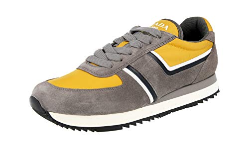 Prada Herren Mehrfarbig Leder Sneaker 4E3538 OQT F0SZB 41 EU / 7 UK von Prada