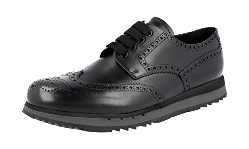 Prada Herren Schwarz Budspester Leder Business Schuhe 4E2604 44.5 EU/UK 10.5 von Prada