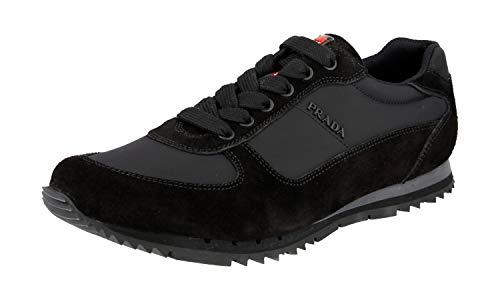 Prada Herren Schwarz Leder Sneaker 4E2721 OQT F034C 41.5 EU/UK 7.5 von Prada