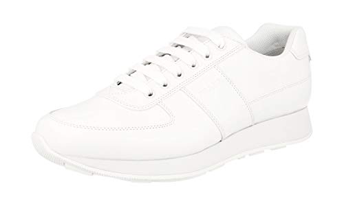 Prada Herren Weiss Leder Sneaker 4E3341 45 EU/UK 11 von Prada