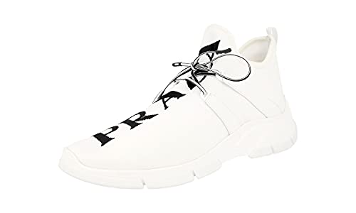 Prada Herren Weiss Stoff Sneaker 4E3492 43 EU/UK 9 von Prada