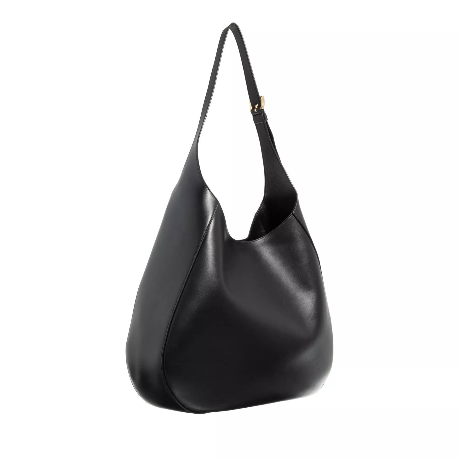 Prada Hobo Bag - Large Leather Shoulder Bag With Topstitching - Gr. unisize - in Schwarz - für Damen von Prada