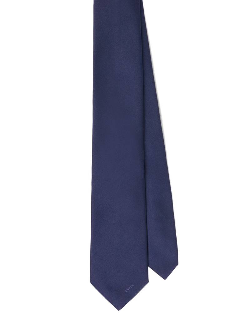 Prada Krawatte mit Logo-Stickerei - Blau von Prada