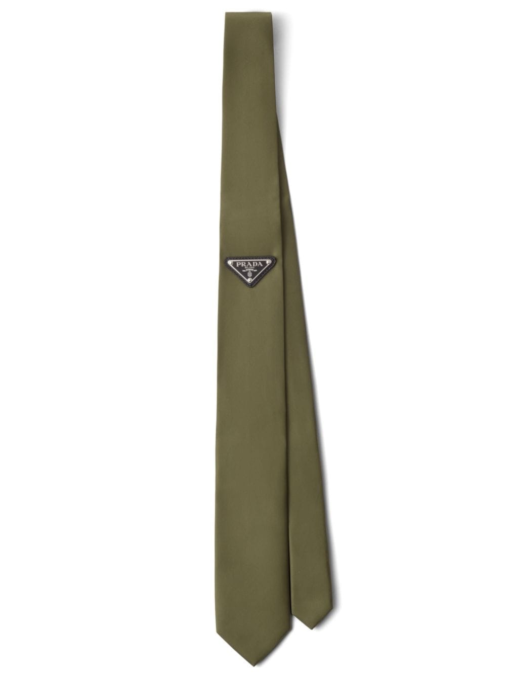 Prada Krawatte mit emailliertem Logo - Grün von Prada