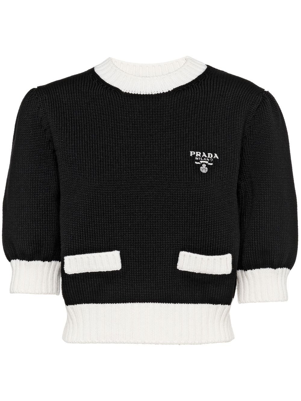 Prada Kurzärmeliger Pullover - Schwarz von Prada