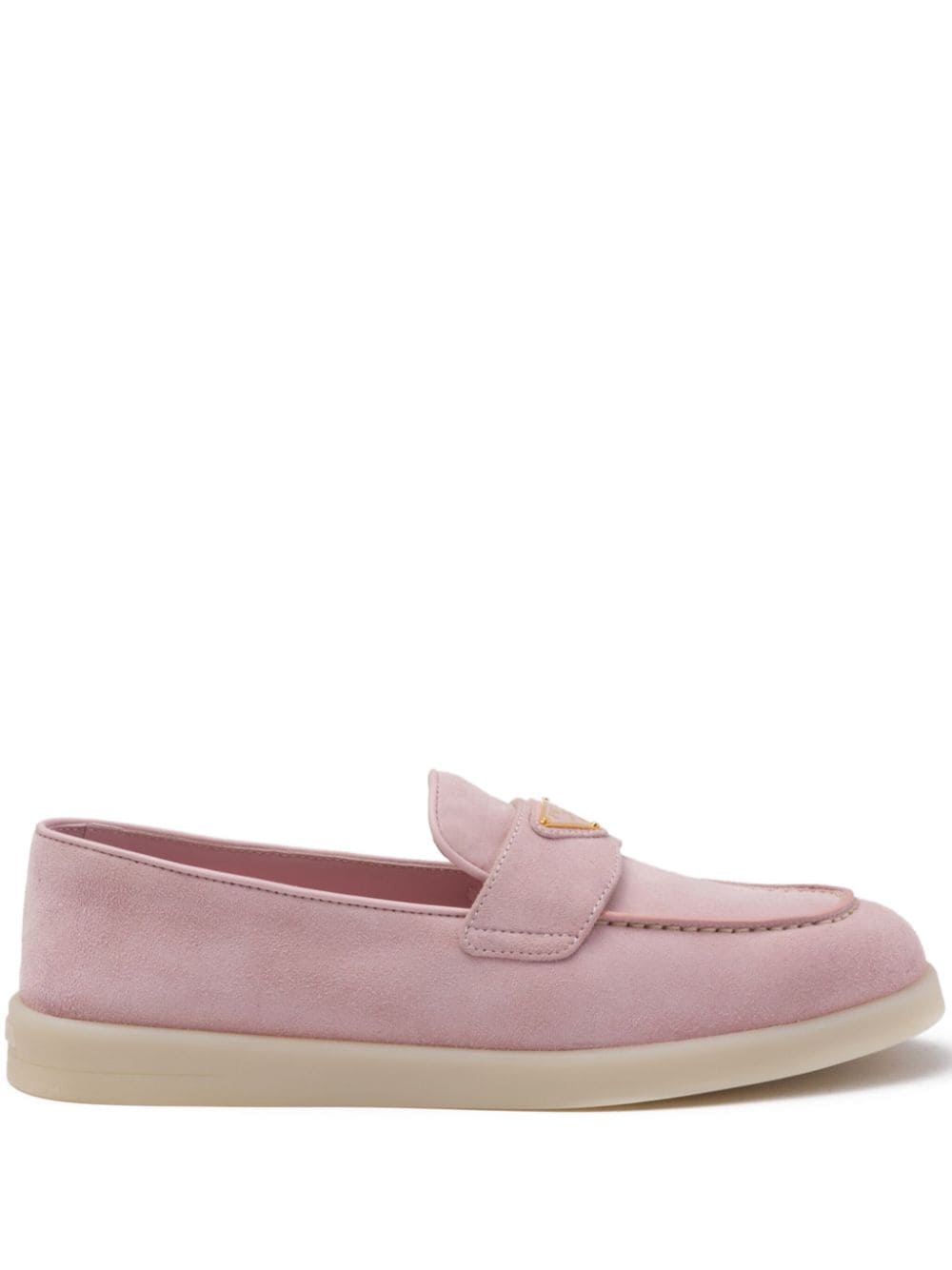 Prada Loafer mit emailliertem Triangel-Logo - Rosa von Prada