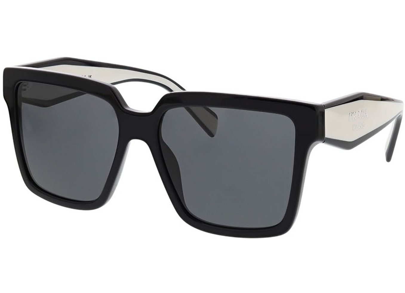 Prada PR 24ZS 1AB5S0 56-16 Sonnenbrille mit Sehstärke erhältlich, Damen, Vollrand, Eckig von Prada