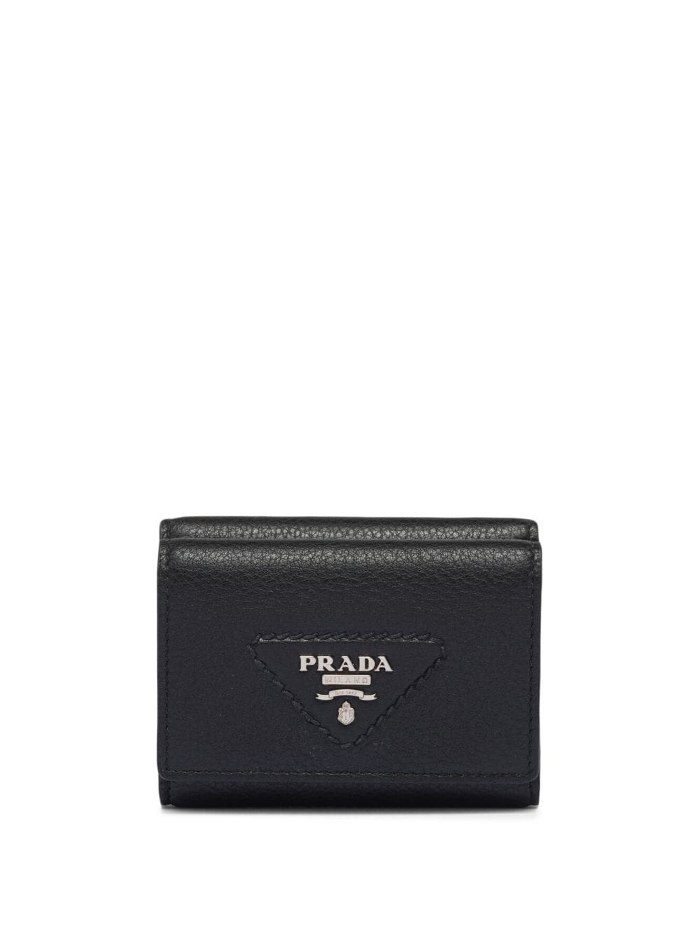 Prada Portemonnaie mit Logo-Schild - Schwarz von Prada