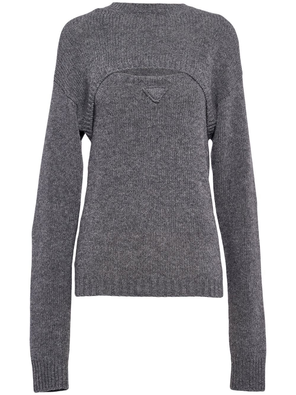 Prada Pullover mit Cut-Out - Grau von Prada