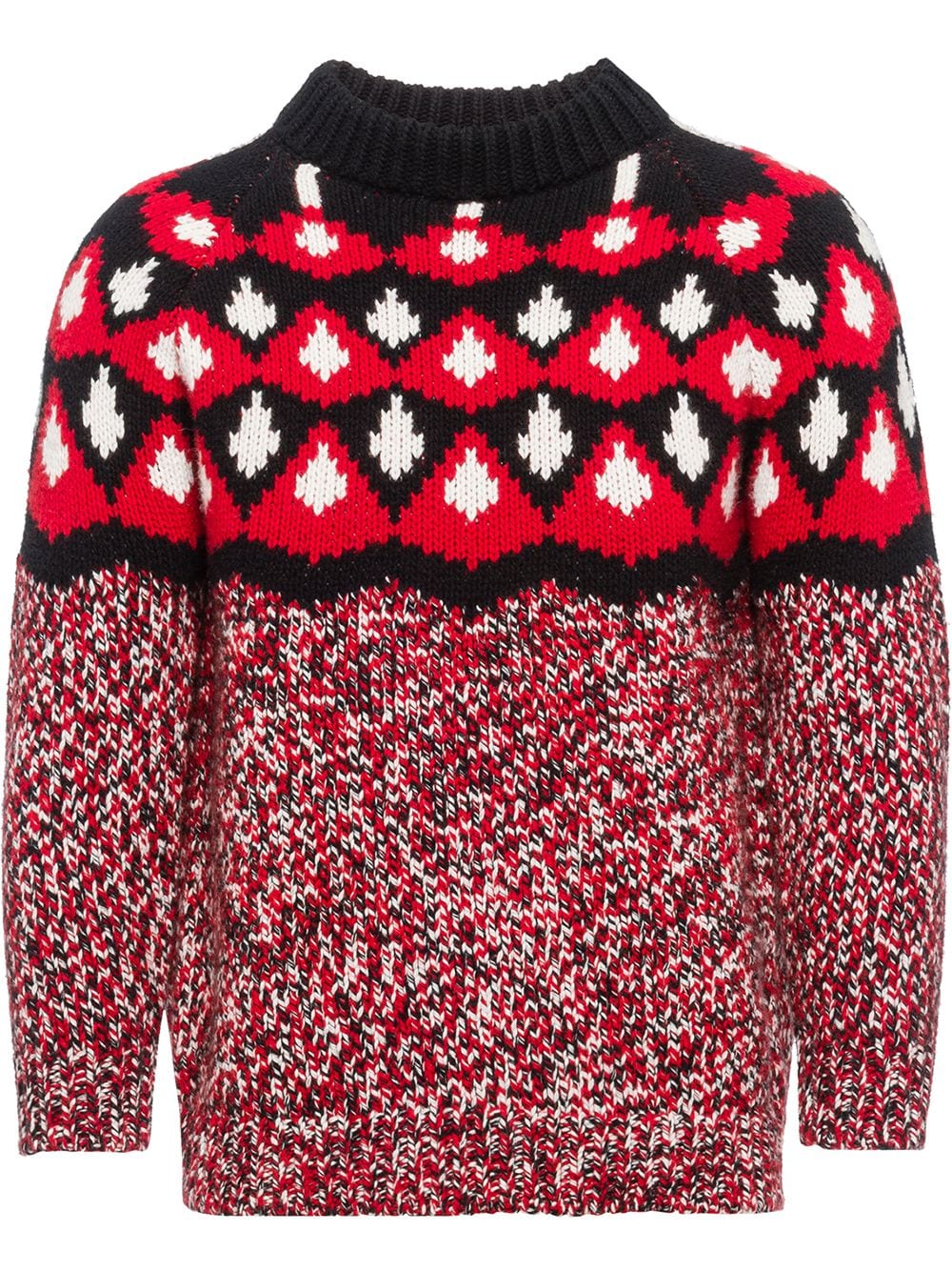 Prada Pullover mit Jacquardmuster - Rot von Prada