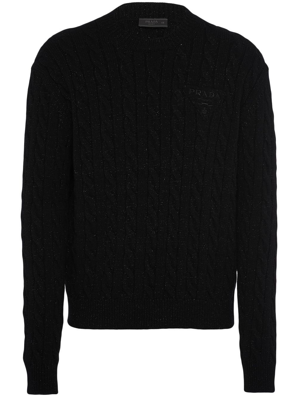 Prada Pullover mit Zopfmuster - Schwarz von Prada