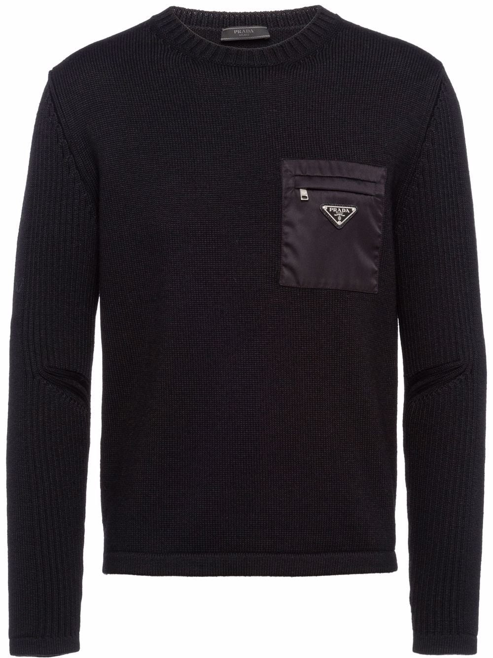 Prada Pullover mit aufgesetzter Tasche - Schwarz von Prada