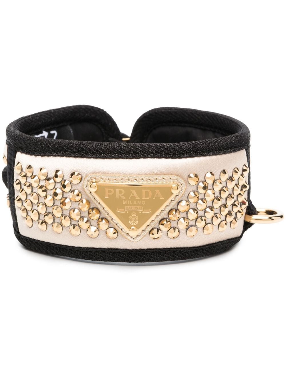 Prada Re-Nylon Hundehalsband mit Nieten - Gold von Prada