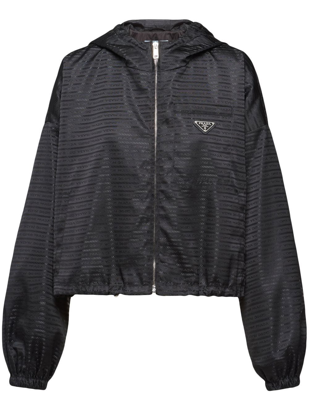 Prada Re-Nylon Kapuzenjacke - Schwarz von Prada