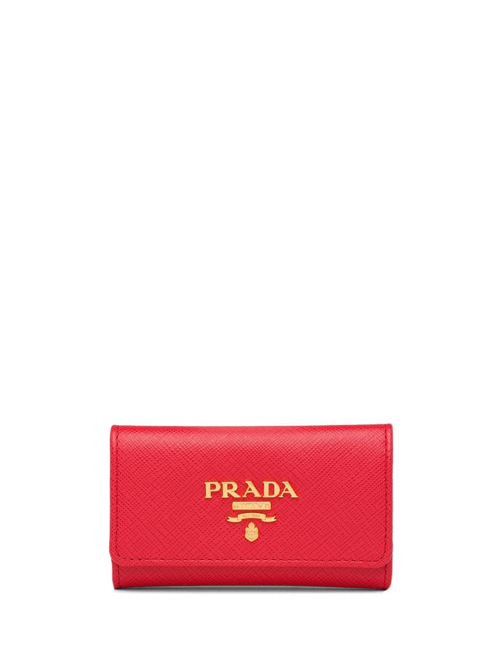 Prada Schlüssel-Etui aus Saffiano-Leder - Rot von Prada