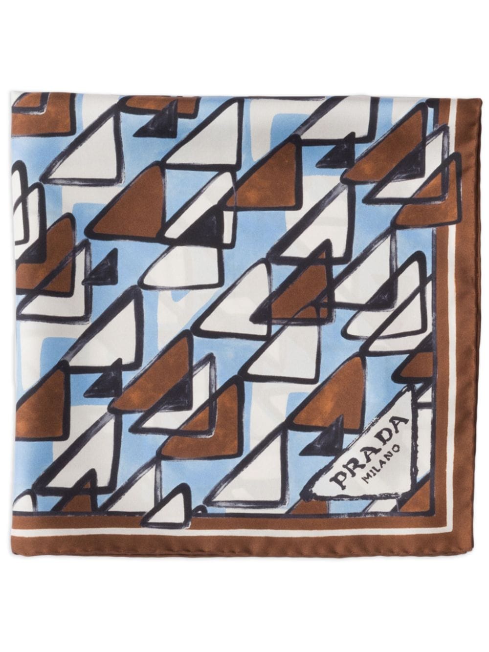 Prada Schal mit geometrischem Print - Braun von Prada