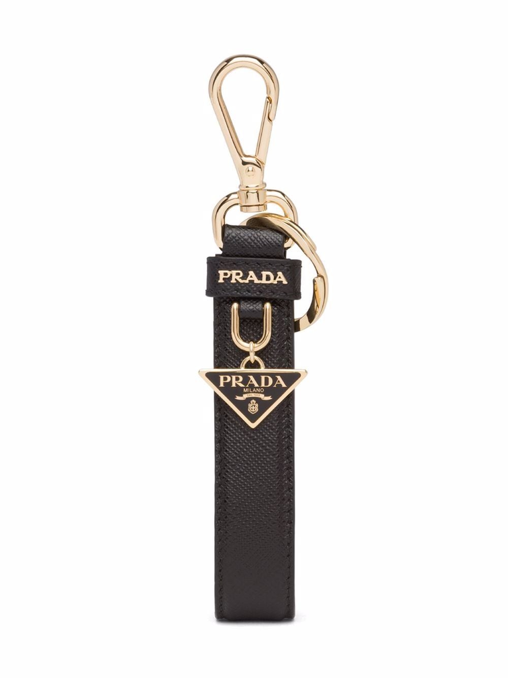 Prada Schlüsselanhänger mit Logo-Schild - Schwarz von Prada