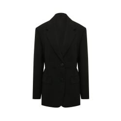 Prada Schwarze Fleece-wolljacke Für Damen von Prada