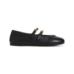 Prada Schwarze Leder Ballerinas Für Damen von Prada