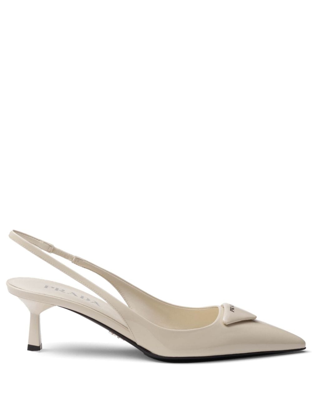 Prada Slingback-Pumps aus Lackleder 55mm - Weiß von Prada