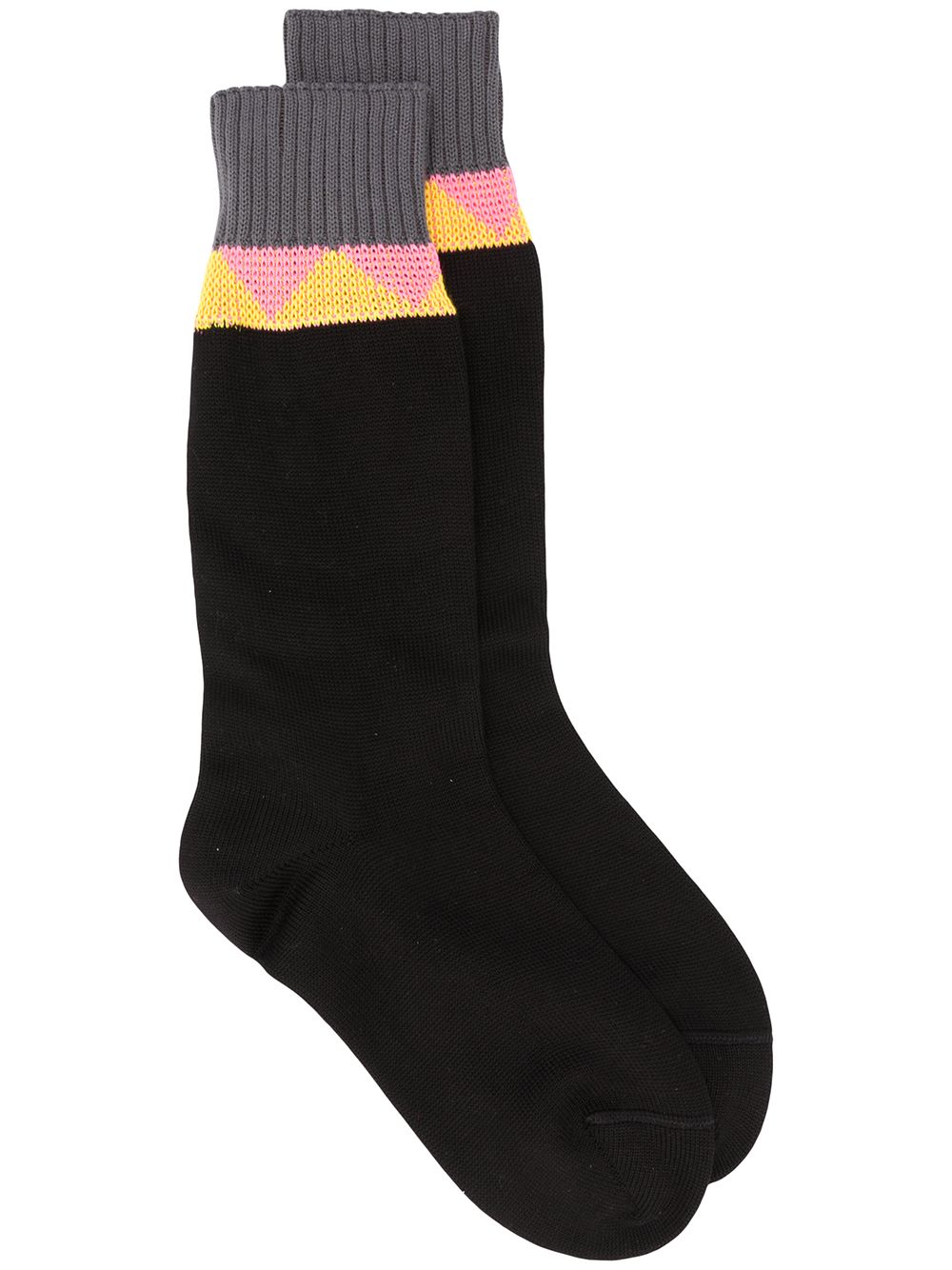 Prada Socken mit Zickzackmuster - Schwarz von Prada