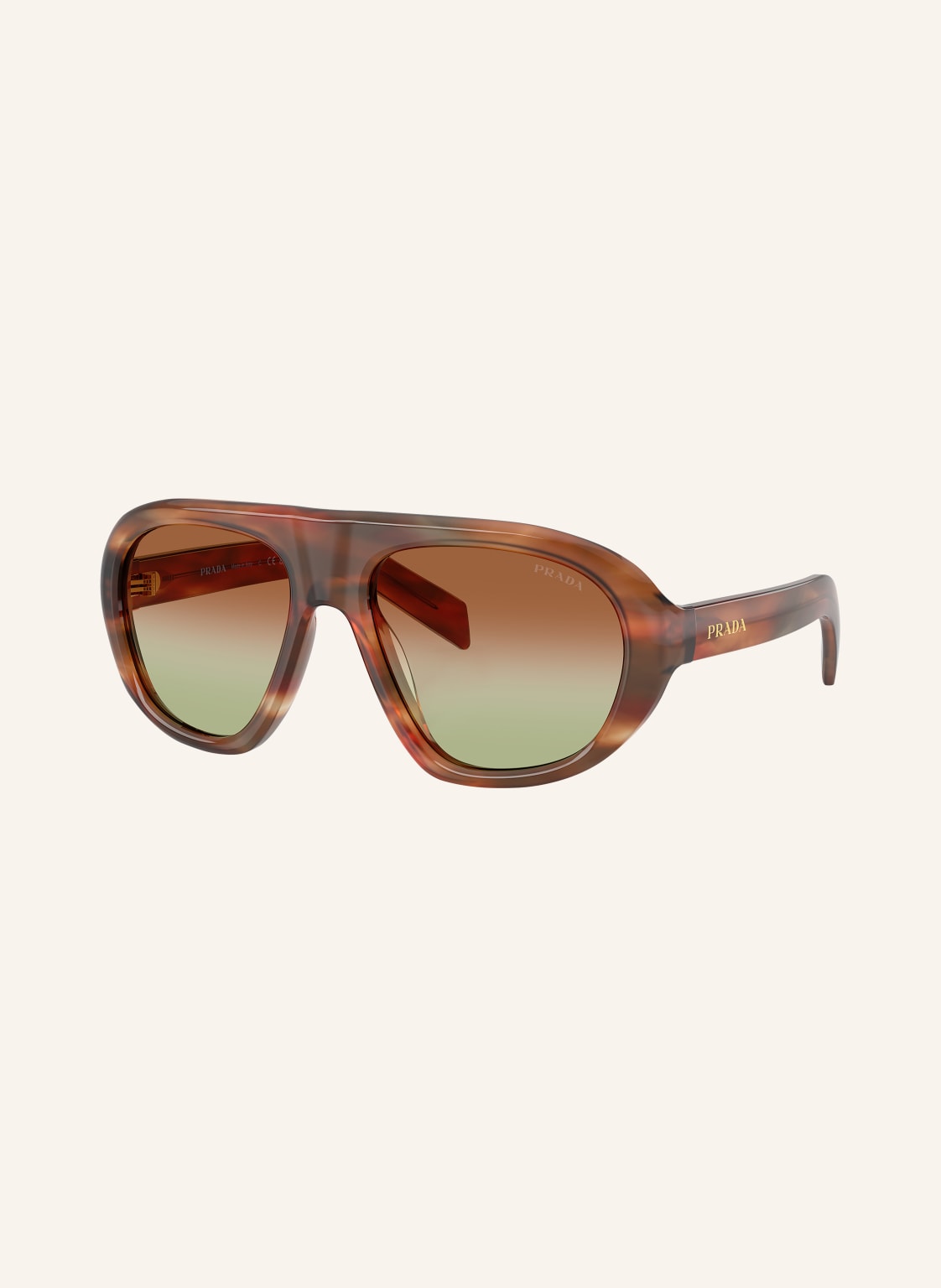 Prada Sonnenbrille Pr c05s braun von Prada
