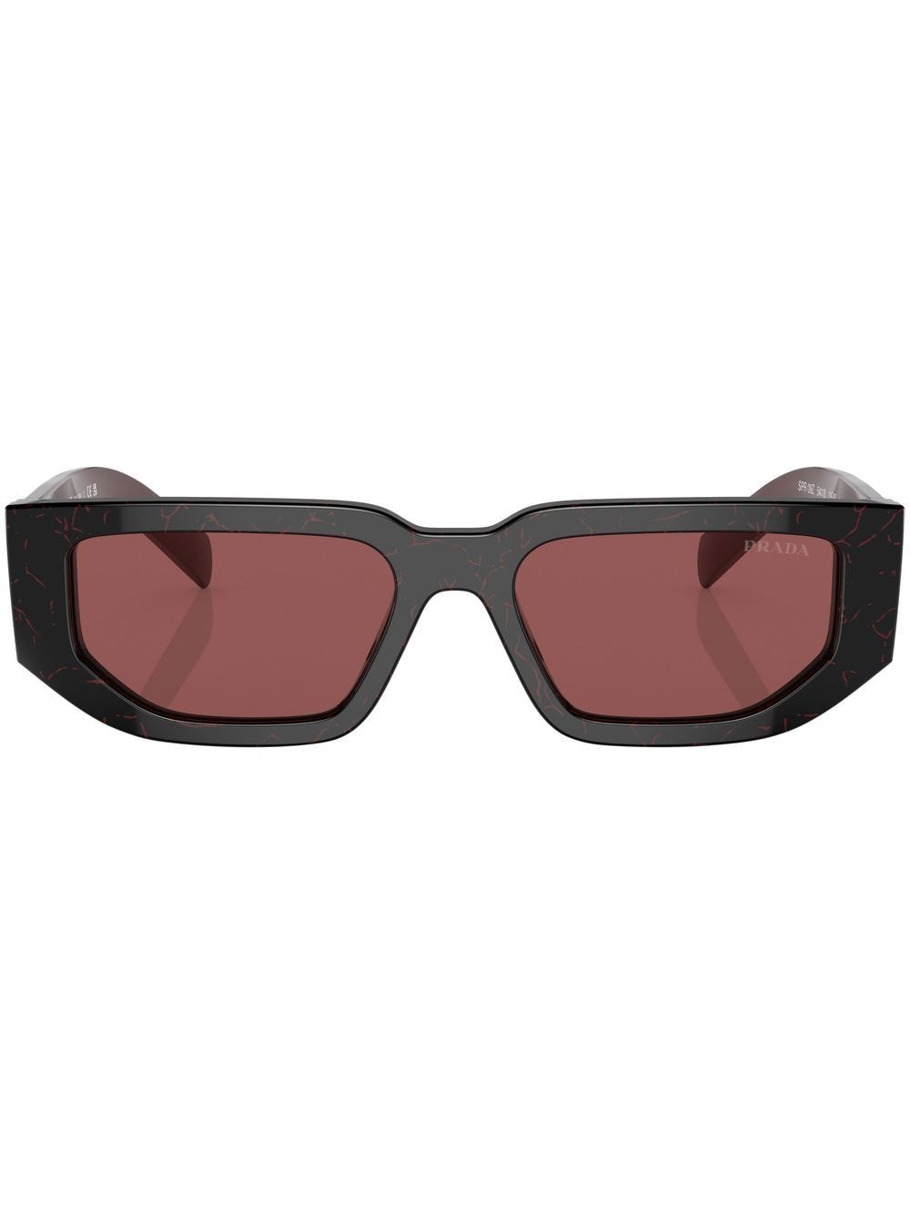 Prada Eyewear Sonnenbrille mit Logo-Schild - Schwarz von Prada Eyewear