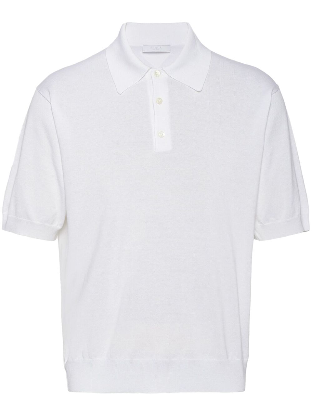 Prada Poloshirt mit Triangel-Logo - Weiß von Prada