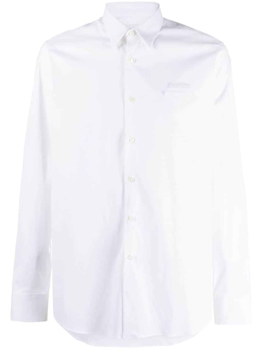 Prada Hemd mit Logo-Patch - Weiß von Prada