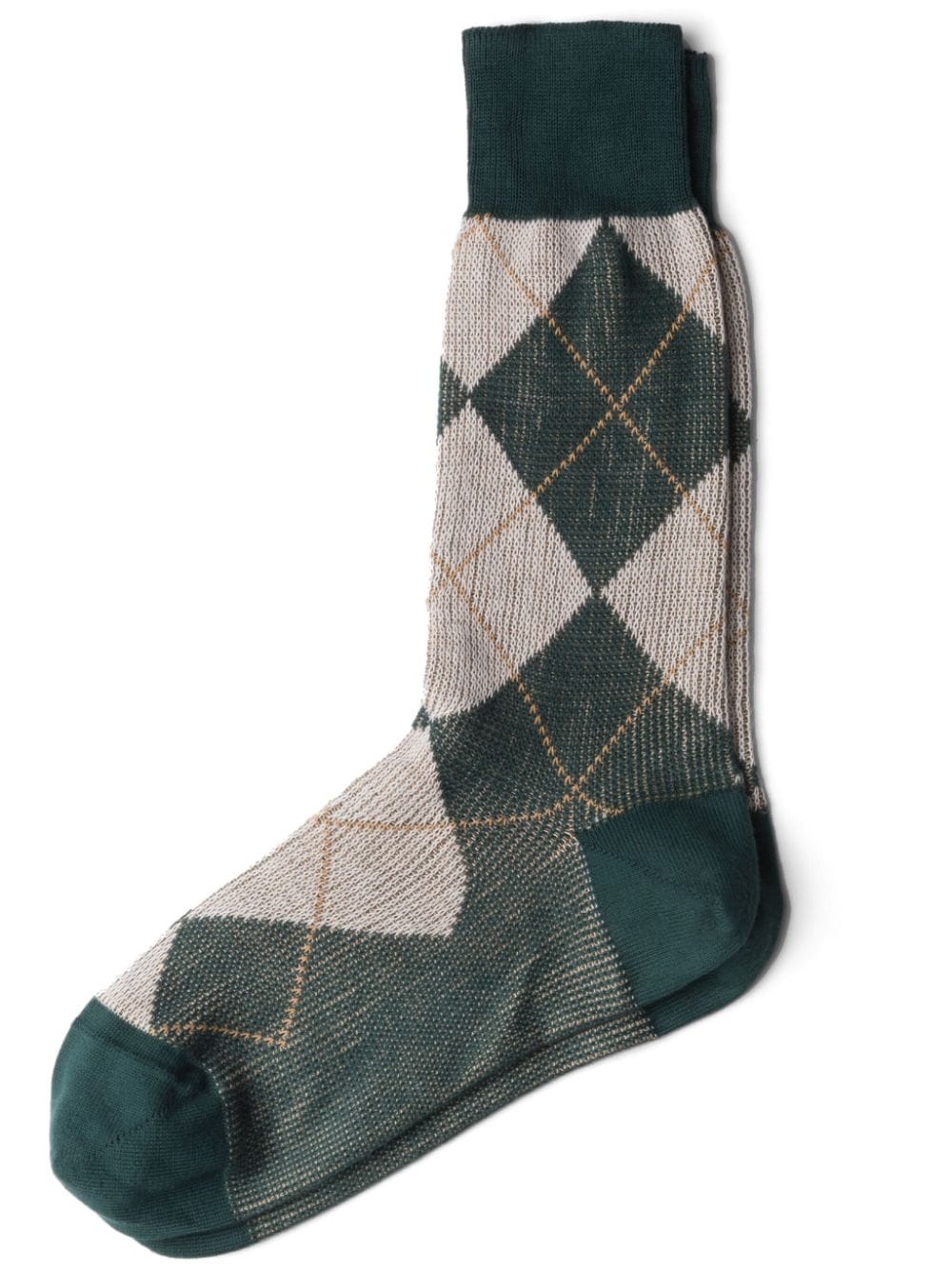 Prada Socken mit Argylemuster - Grün von Prada
