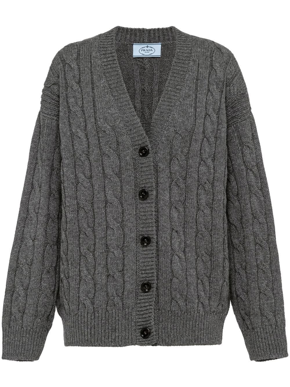 Prada Cardigan mit Zopfmuster - Grau von Prada