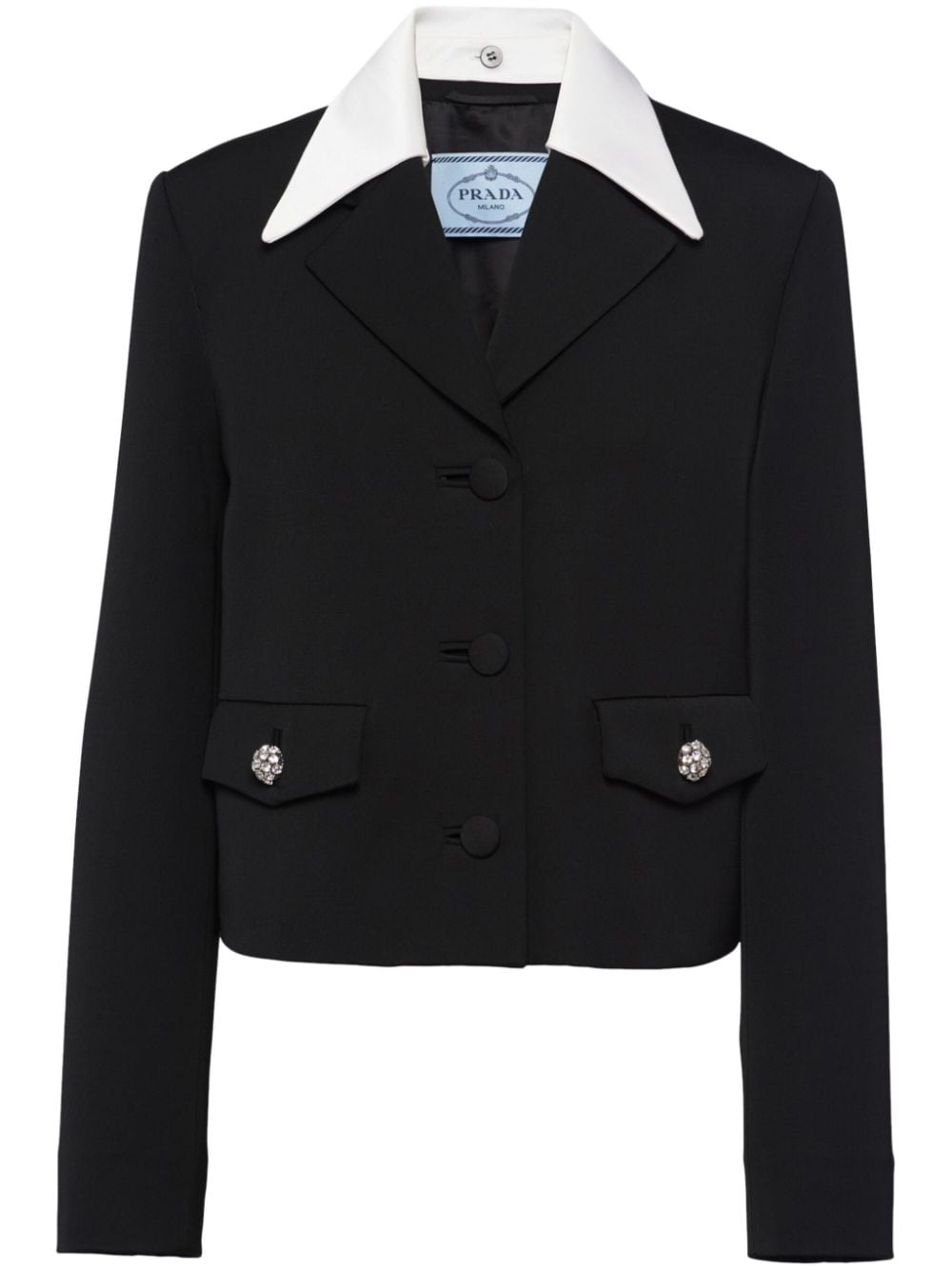 Prada Blazer mit Kontrastsaum - Blau von Prada