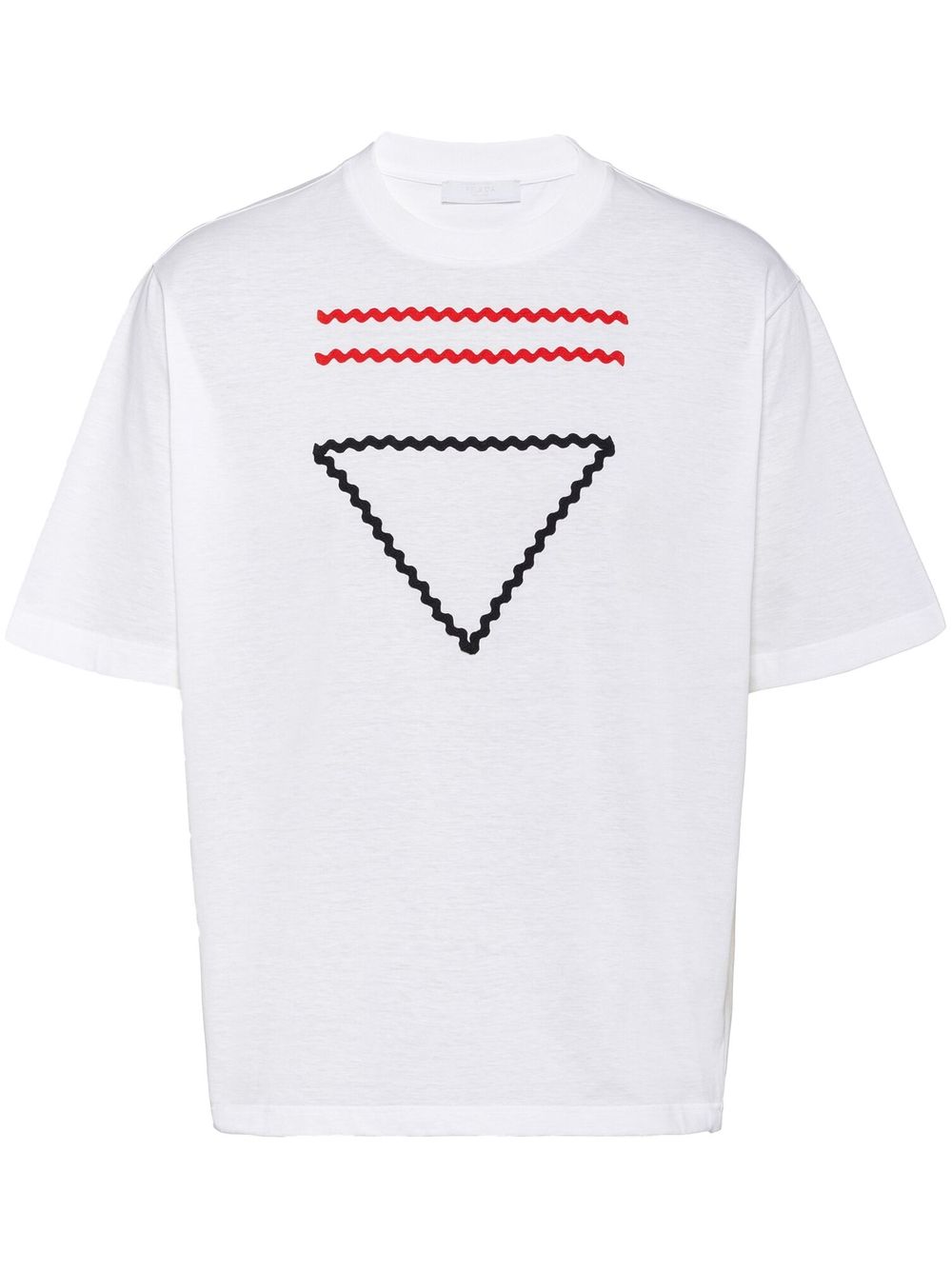 Prada T-Shirt mit Stickerei - Weiß von Prada