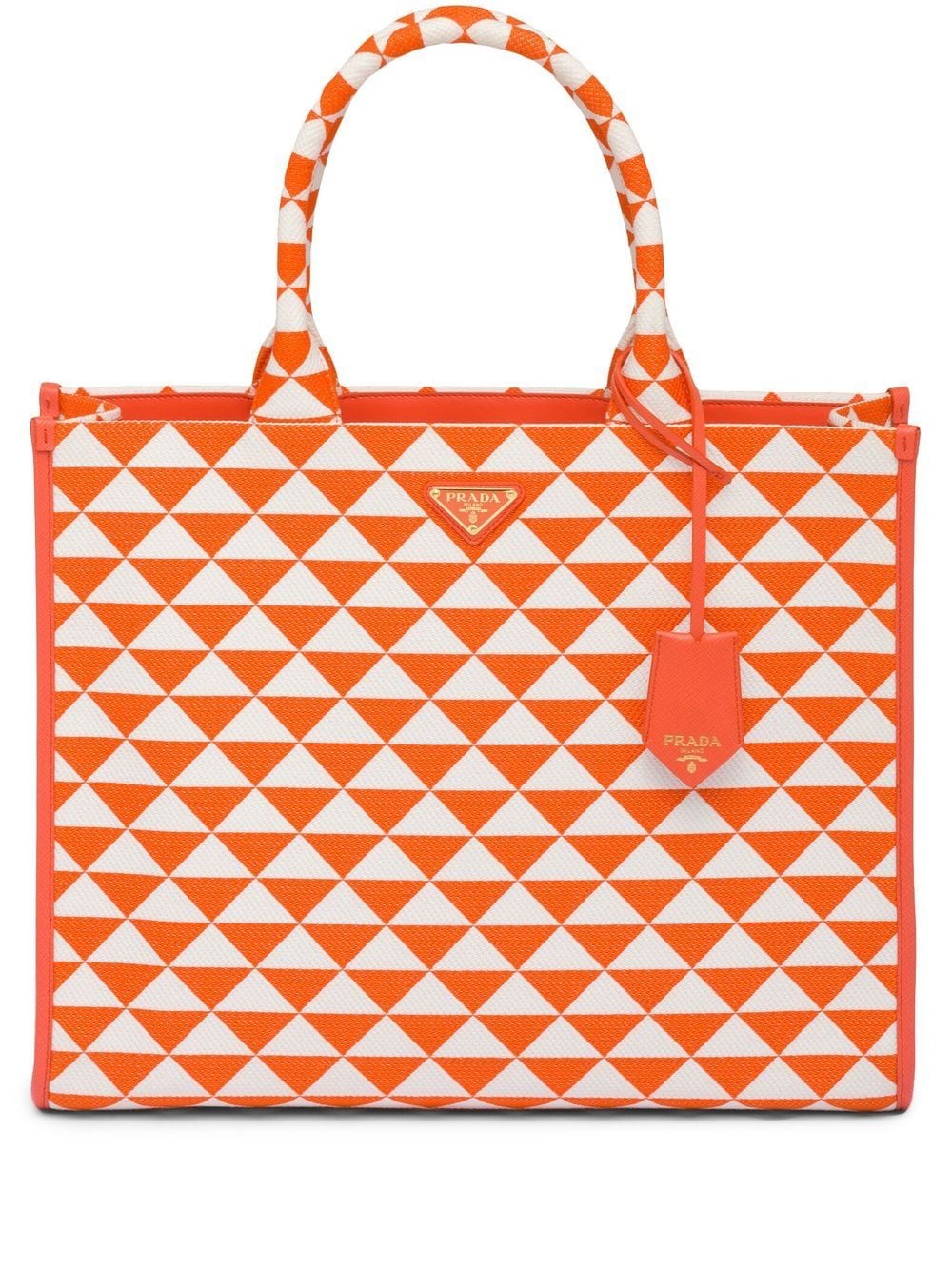 Prada Shopper mit Stickerei - Orange von Prada