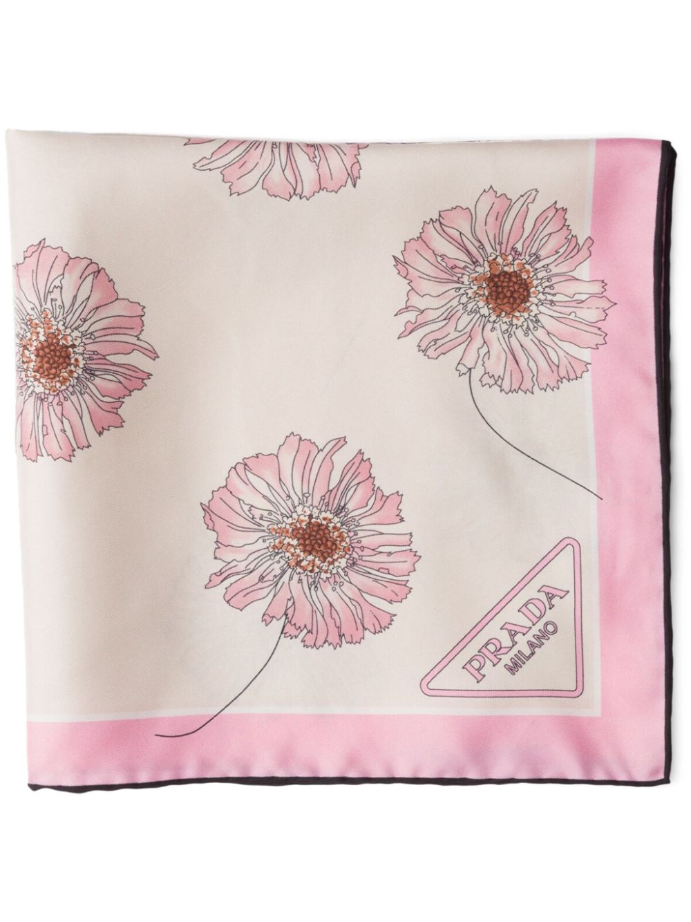 Prada Schal mit Blumen-Print - Rosa von Prada