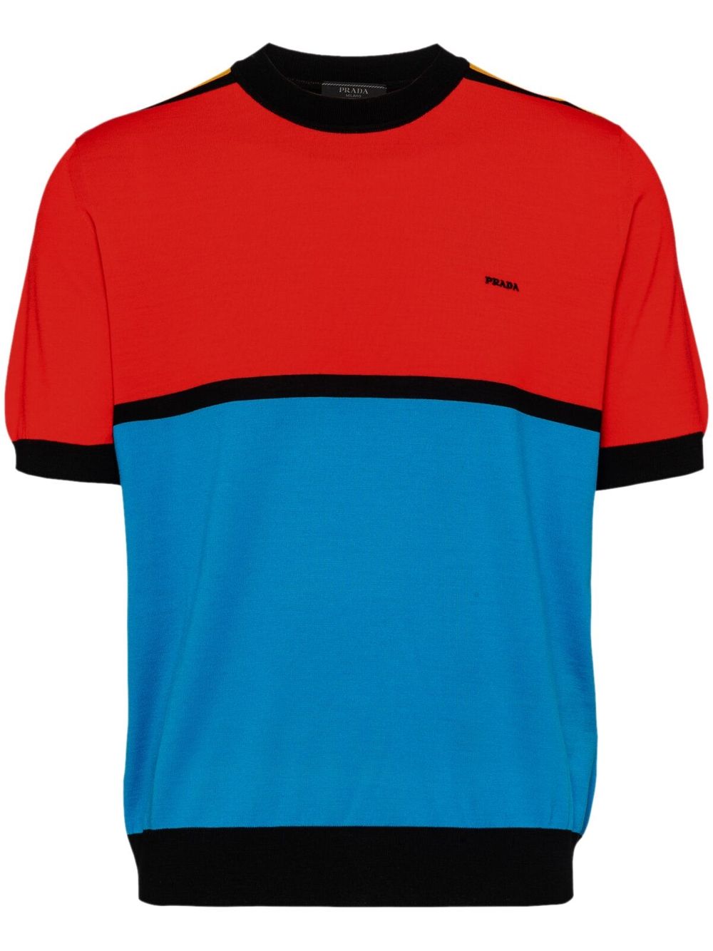 Prada Pullover in Colour-Block-Optik - Blau von Prada