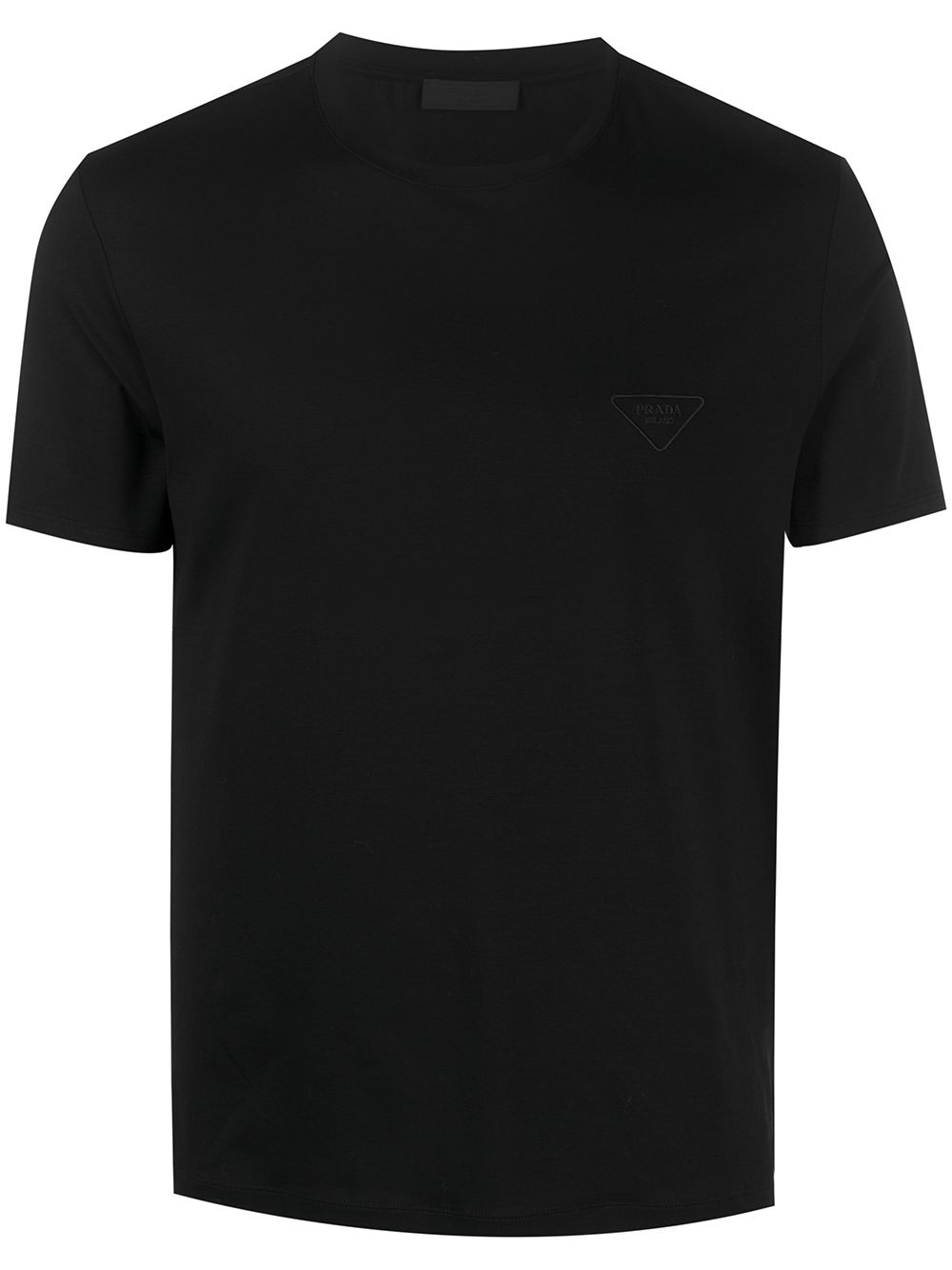 Prada T-Shirt mit Logo-Stickerei - Schwarz von Prada