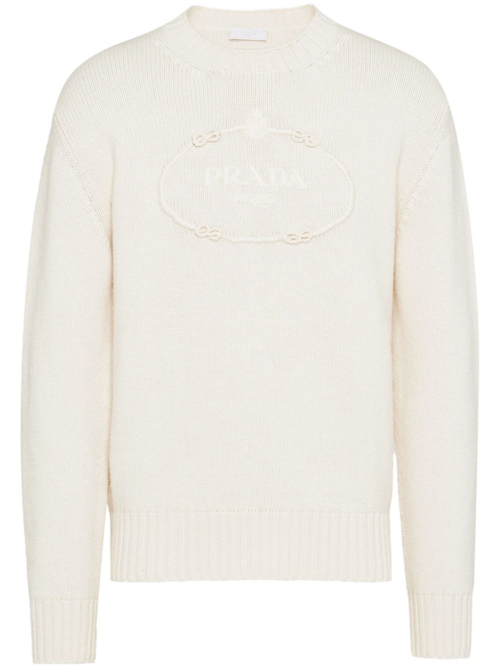 Prada Pullover mit Logo-Stickerei - Weiß von Prada