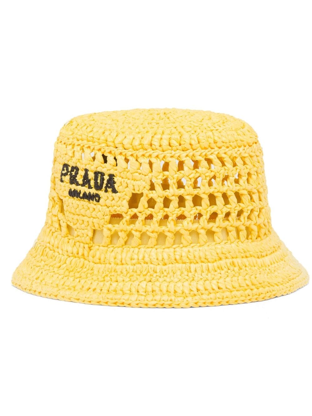 Prada Fischerhut mit Logo-Stickerei - Gelb von Prada