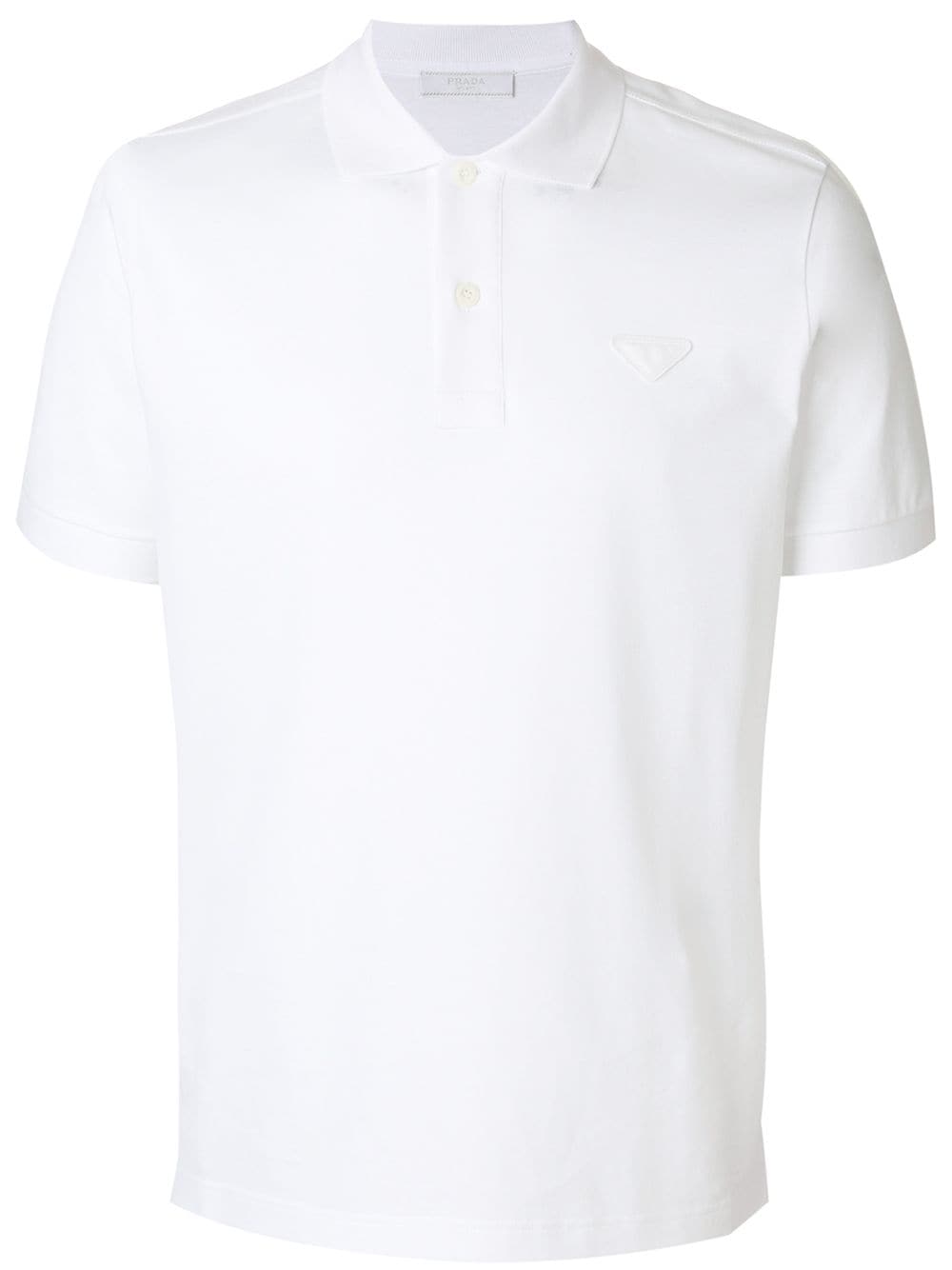 Prada Poloshirt mit Logo-Patch - Weiß von Prada